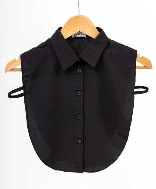 col chemise  - noir