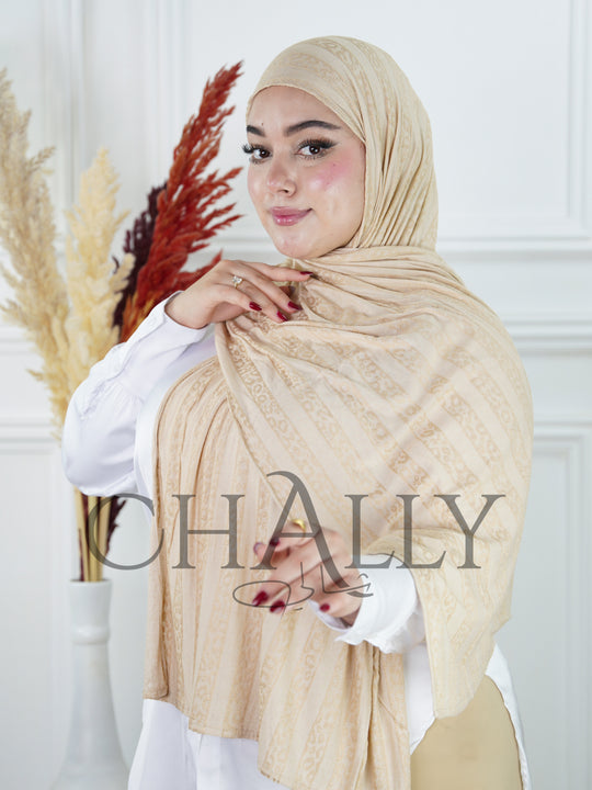 Foulard Jacquard Caramel