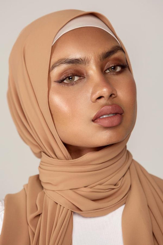 Crêpe Larissa Caramel Hijab