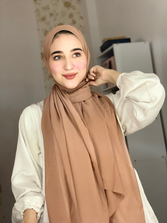 Foulard Crêpe Larissa Caramel